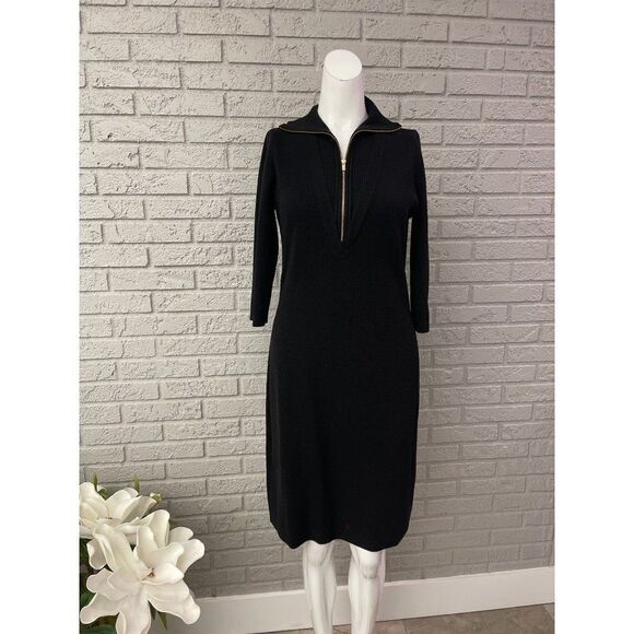 Marc New York Mock Neck Black Knit Dress Size M - Picture 1 of 7
